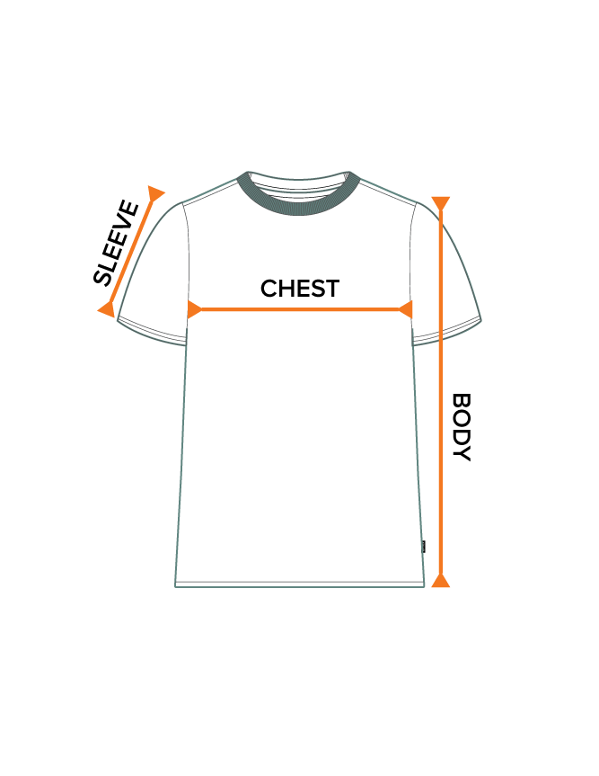 Spika T-Shirt Size Guide