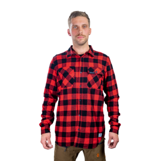 GO Casual Check Shirt - Mens - Red
