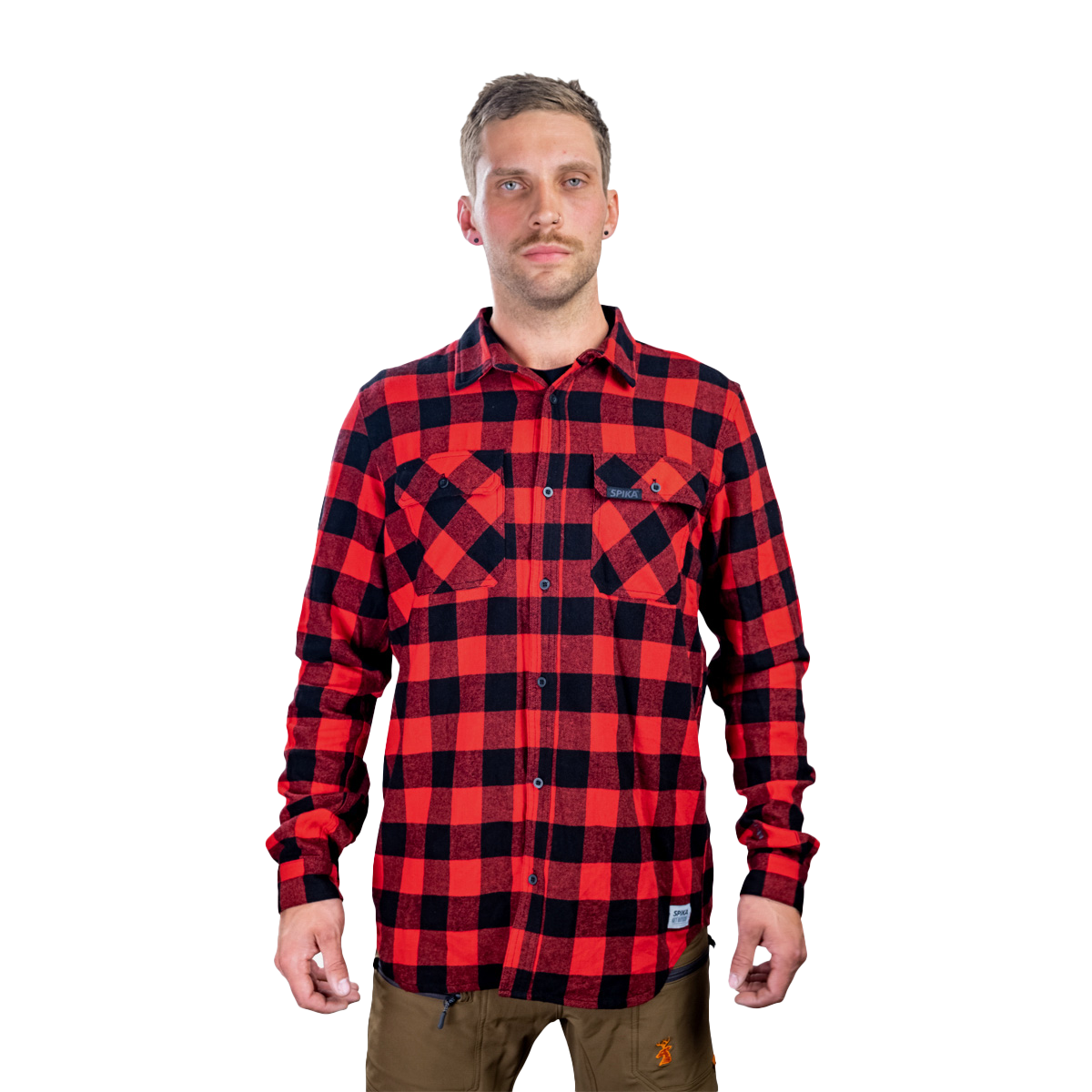 GO Casual Check Shirt - Mens - Red