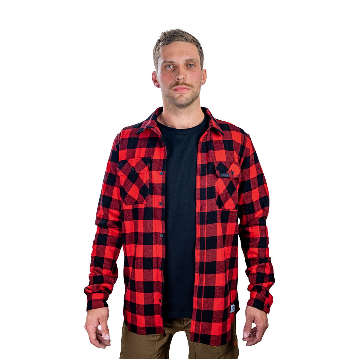 GO Casual Check Shirt - Mens - Red - Image 2