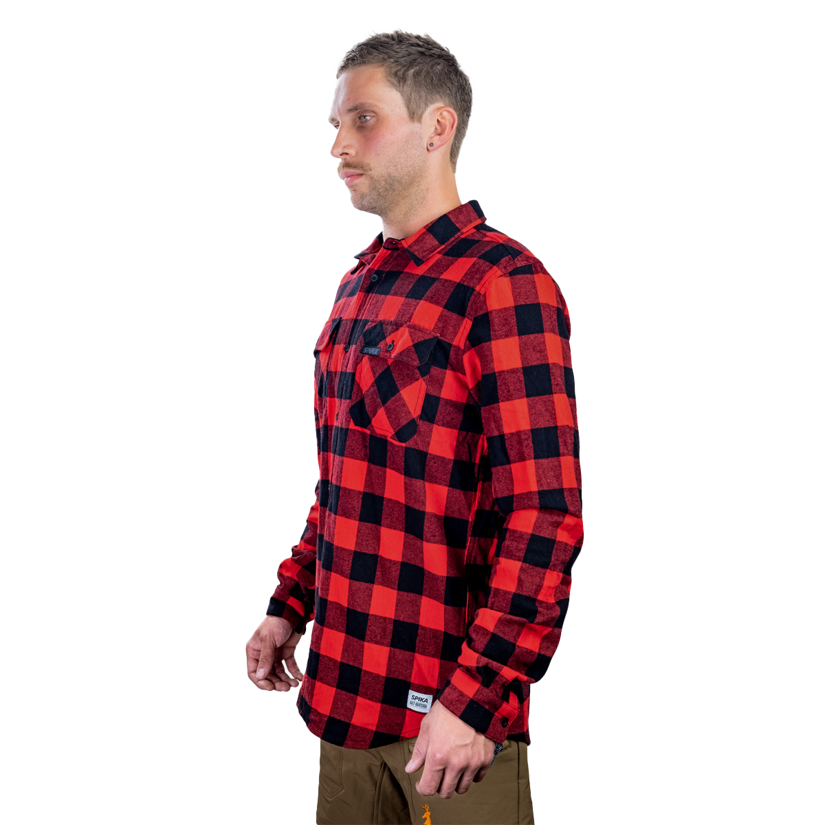 GO Casual Check Shirt - Mens - Red - Image 3
