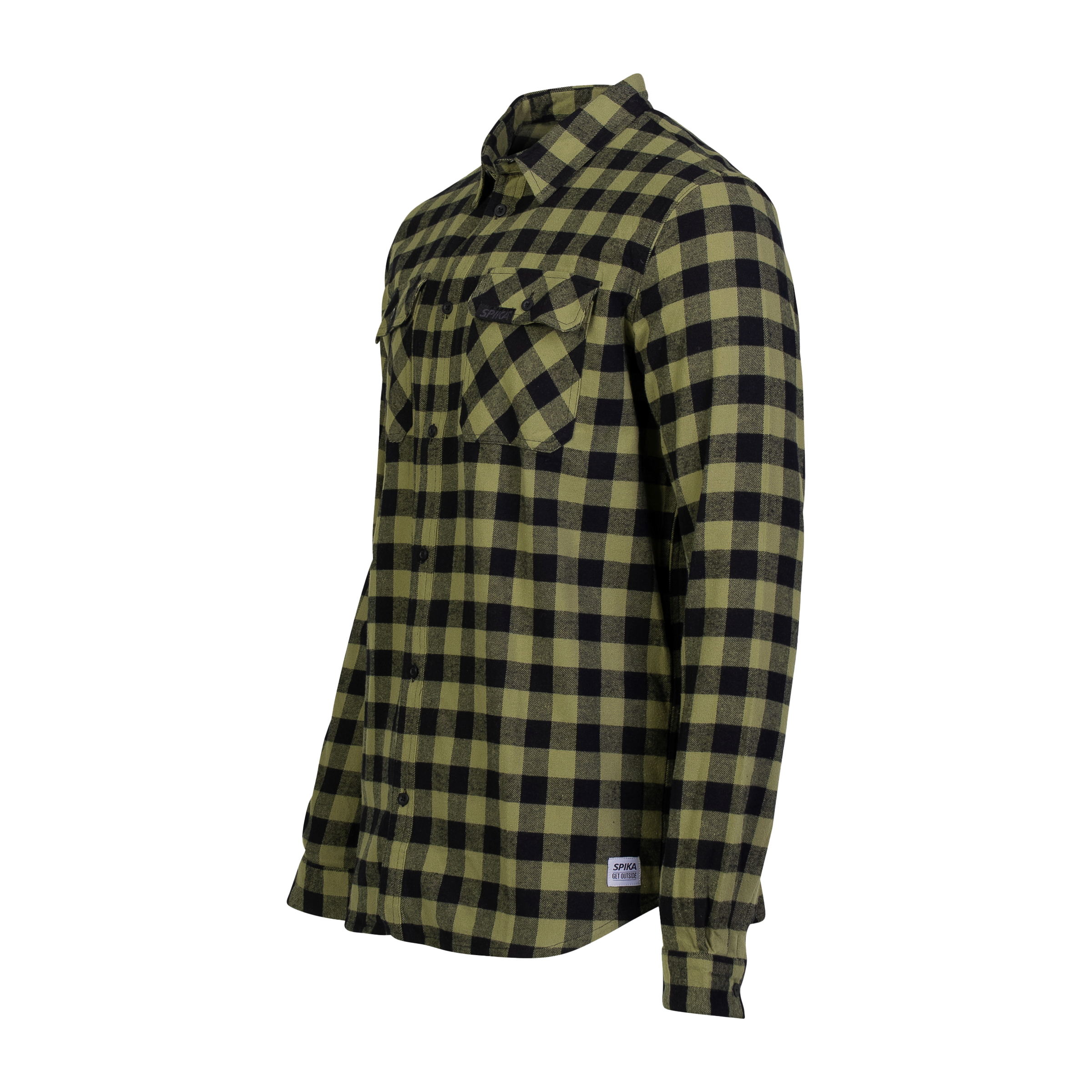Flannel Check Shirt - Mens - Moss Green - Image 2