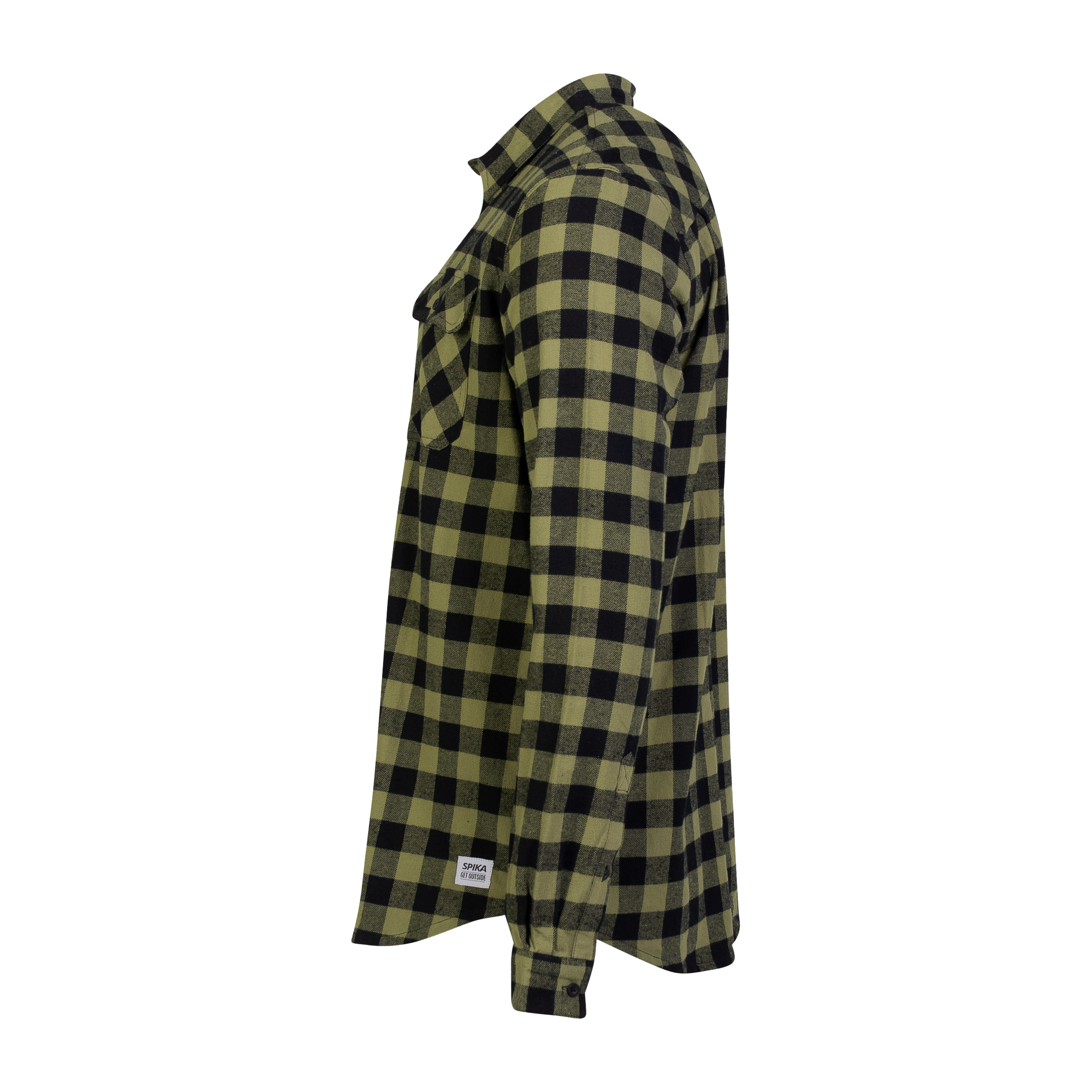 Flannel Check Shirt - Mens - Moss Green - Image 6