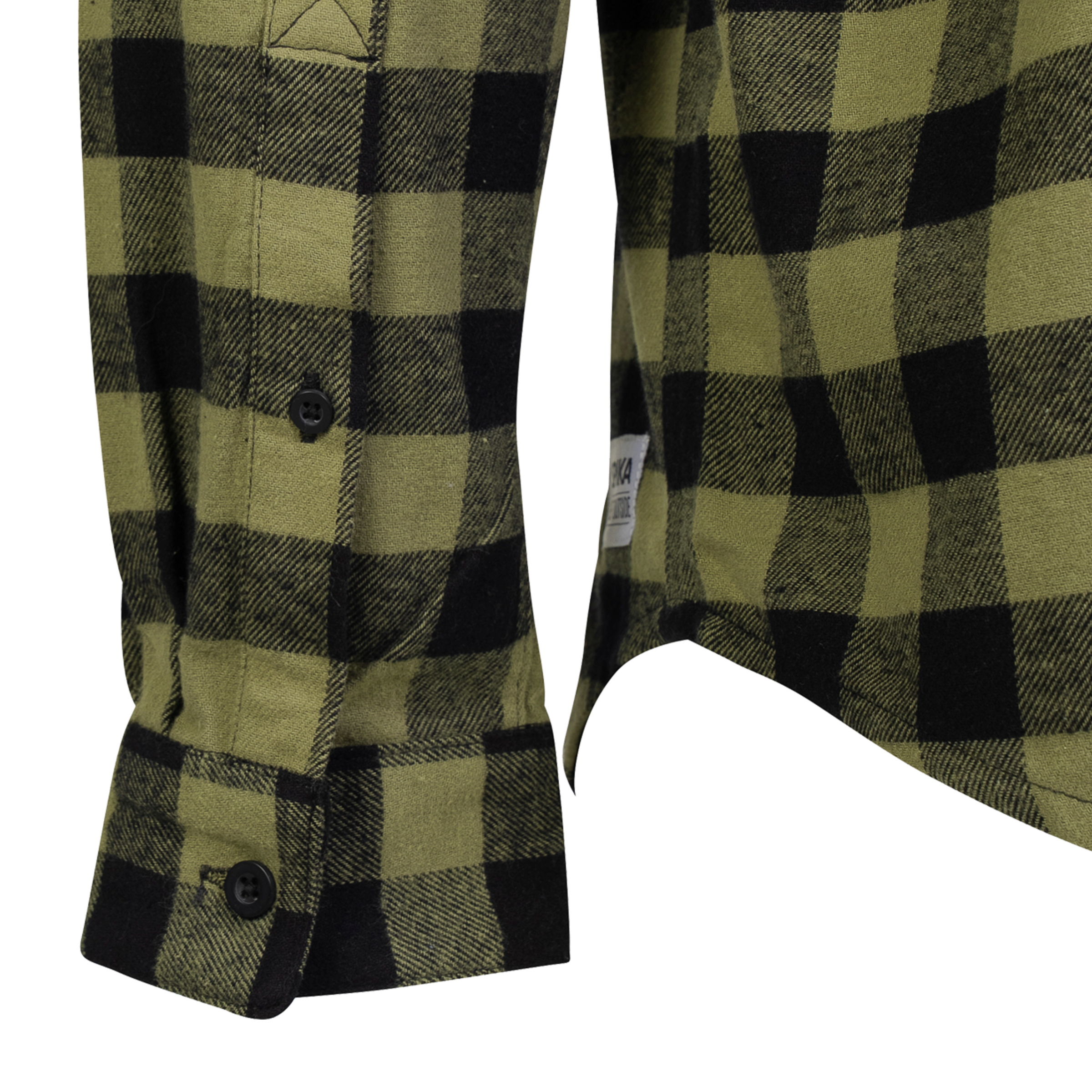 Flannel Check Shirt - Mens - Moss Green - Image 4