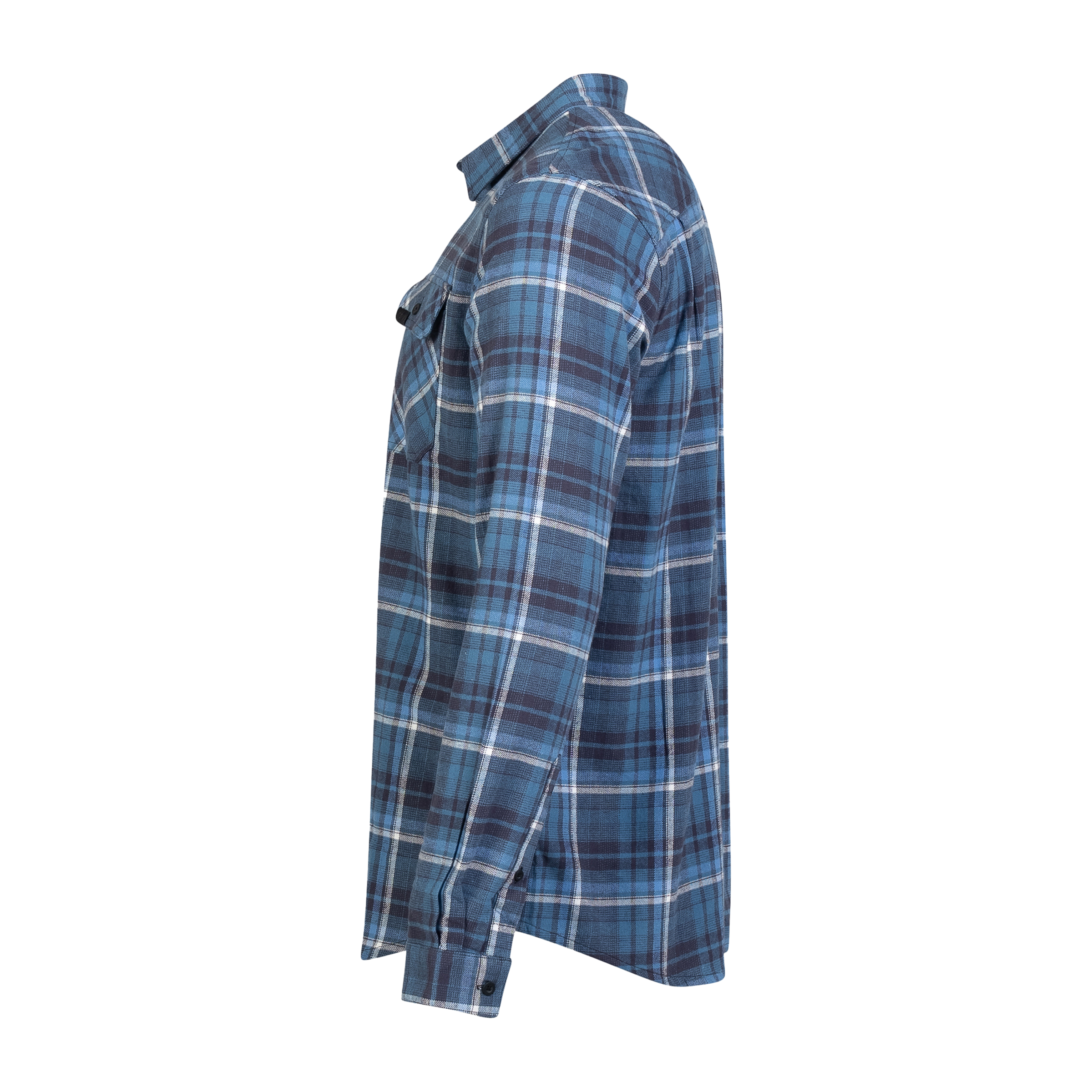 Flannel Check Shirt - Mens - Blue/Black - Image 6