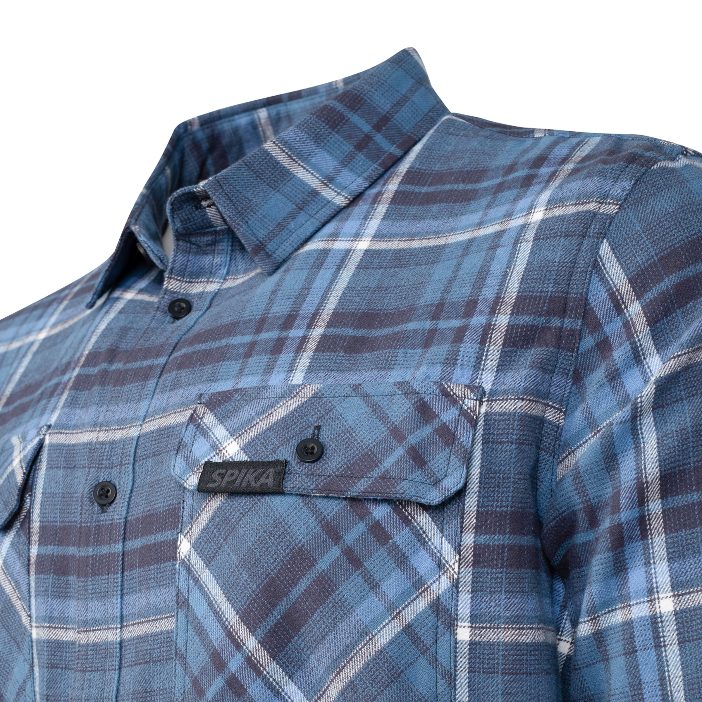 Flannel Check Shirt - Mens - Blue/Black - Image 3